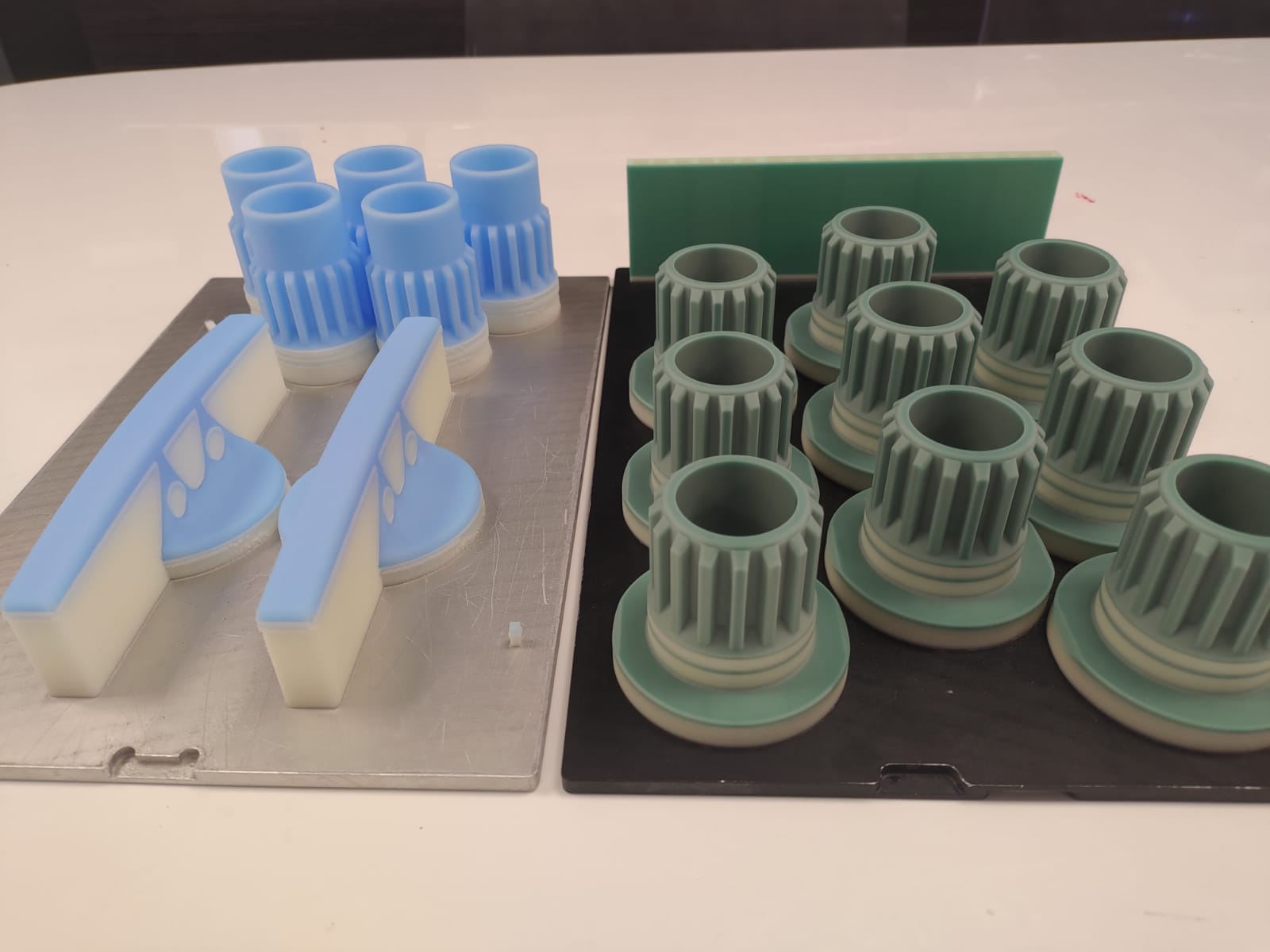 Cleat and stopper cap wax patterns straight off the 3D printer